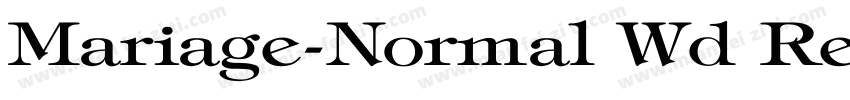 Mariage-Normal Wd Re字体转换